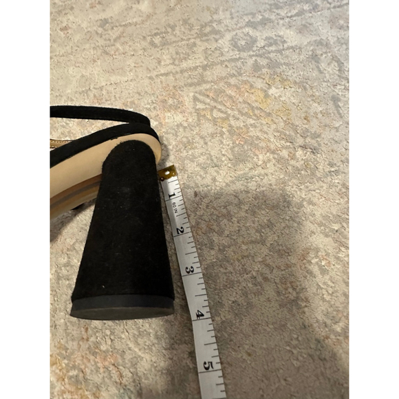 Women's Sam Edelman Black Suede Block Heel Sandals Size 9 - Picture 8 of 8